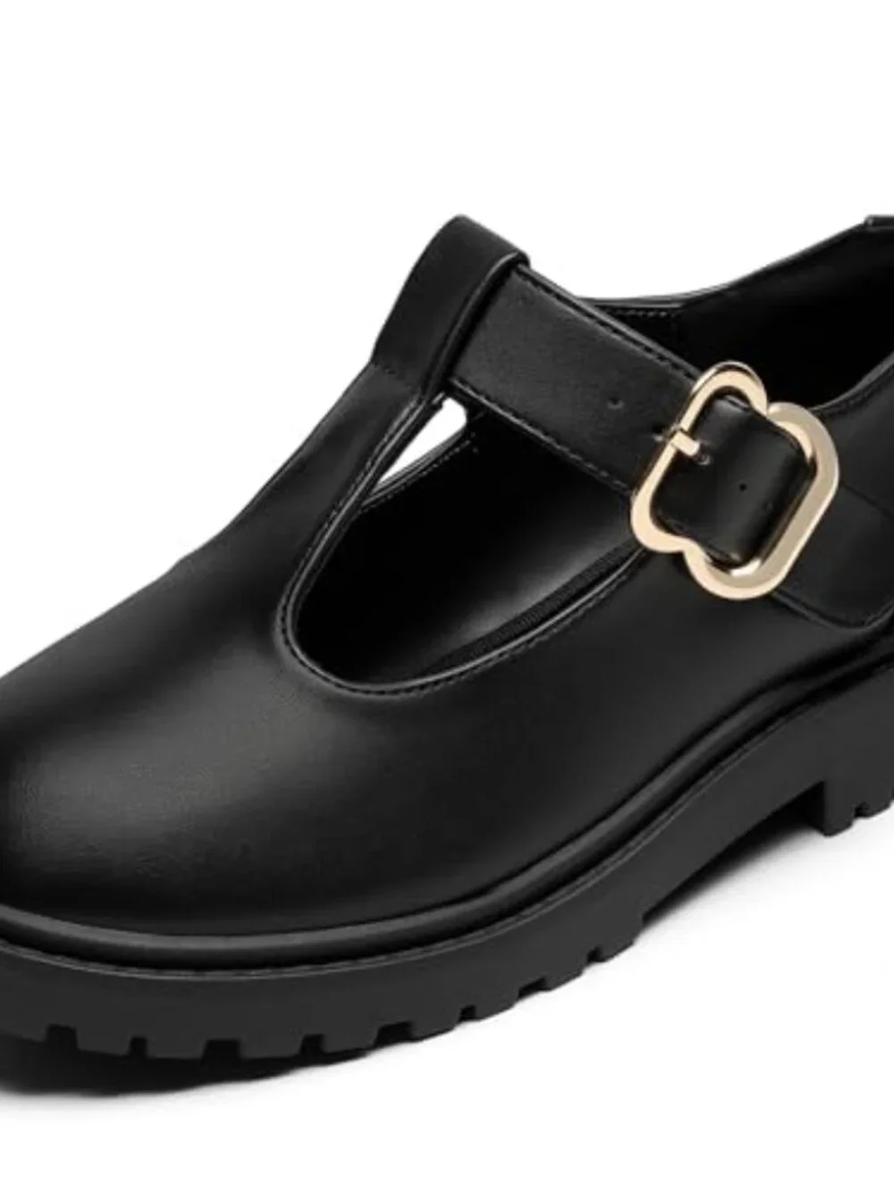 Mary Jane Shoes Girls School Uniform Flats T-Strap